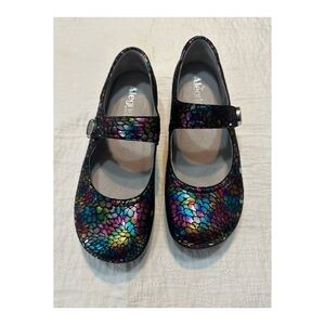 ALEGRIA Kourtney Women’s EU41/USA10.5/11 Rainbow Minnow Sparkly Mary Janes